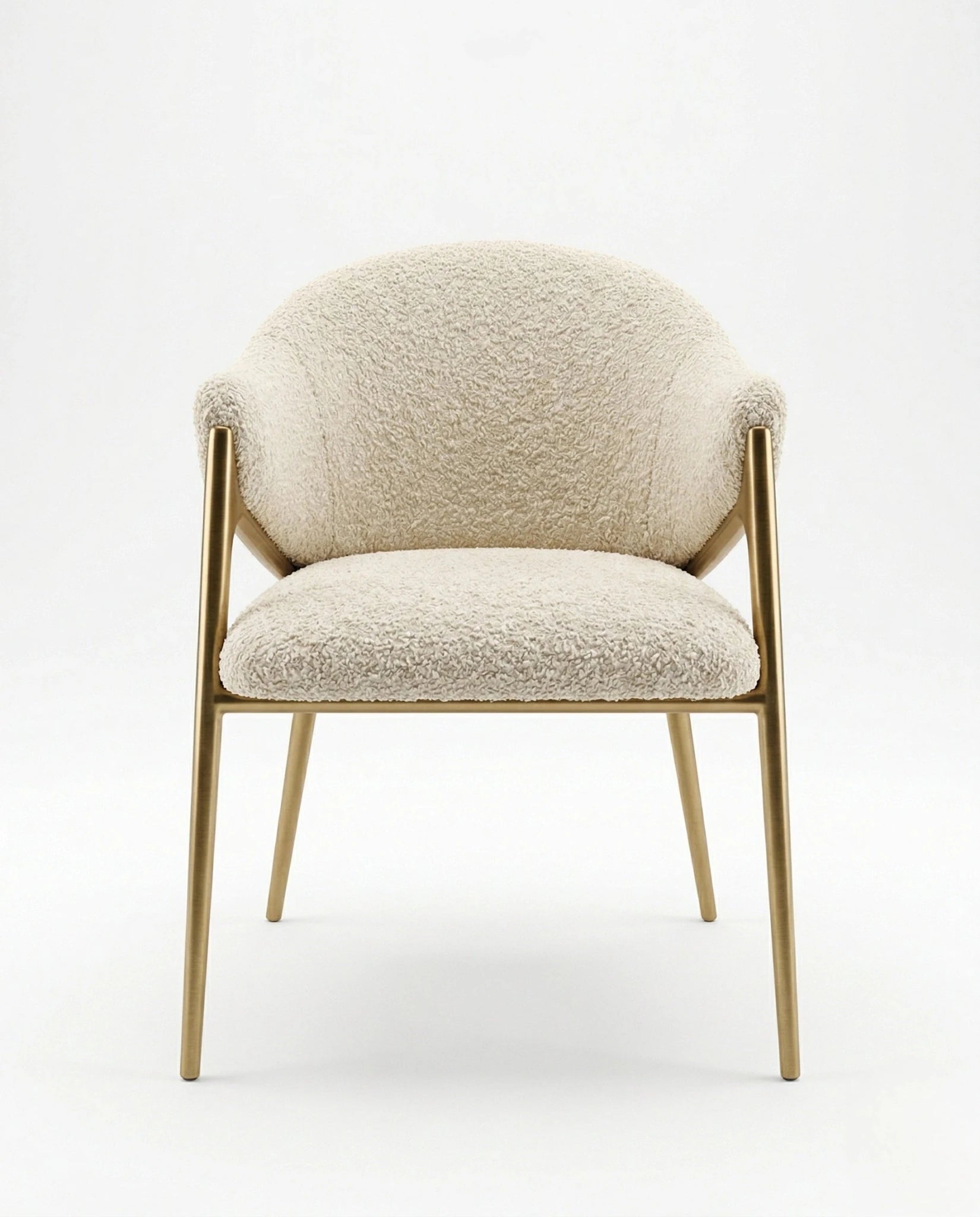 Modern designer seating and premium white leather dining chair by Arris Concepts Luxury Pvt. Ltd.