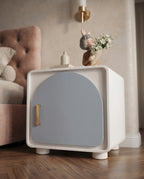 Modern Arch Door Pastel Blue Side Table Arris Concepts