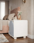 Modern Arch Door Pastel Blue Side Table Arris Concepts