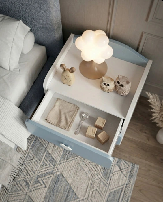 Premium Pastel Blue Cloud Nursery Side Table Arris Concepts