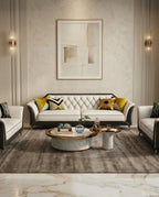 Modern Diamond Tufted Two-Tone 3-Piece Sofa Set Arris Concepts