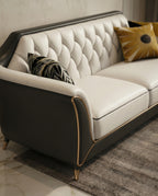 Modern Diamond Tufted Two-Tone 3-Piece Sofa Set Arris Concepts