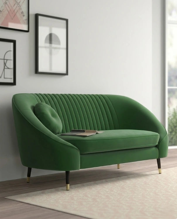 Beautiful premium art deco velvet loveseat crafted by Arris Concepts Luxury Pvt. Ltd.