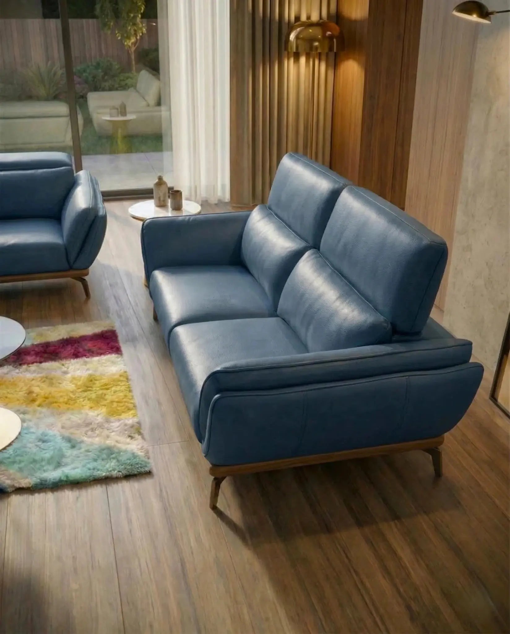Deep Blue - Masterfully crafted premium modern upholstered sofa set for a living room by Arris Concepts
