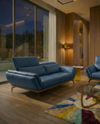 Deep Blue - Masterfully crafted premium modern upholstered sofa set for a living room by Arris Concepts