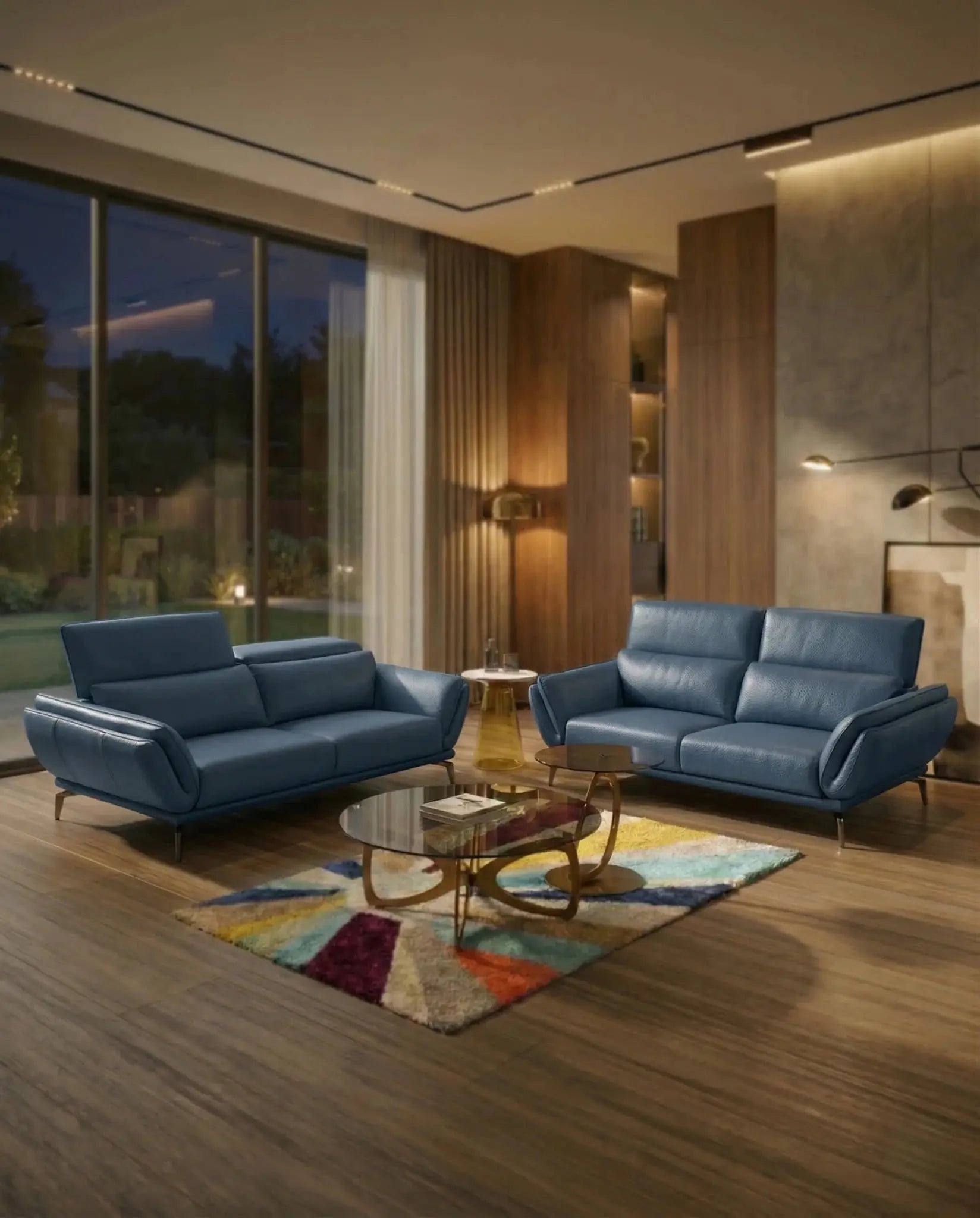 Deep Blue - Masterfully crafted premium modern upholstered sofa set for a living room by Arris Concepts