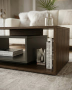 Architectural Tiered Two-Tone Modular Center Table Arris Concepts