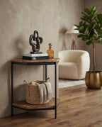 Minimalist Two-Tone 3-Tier Corner Side Table Arris Concepts