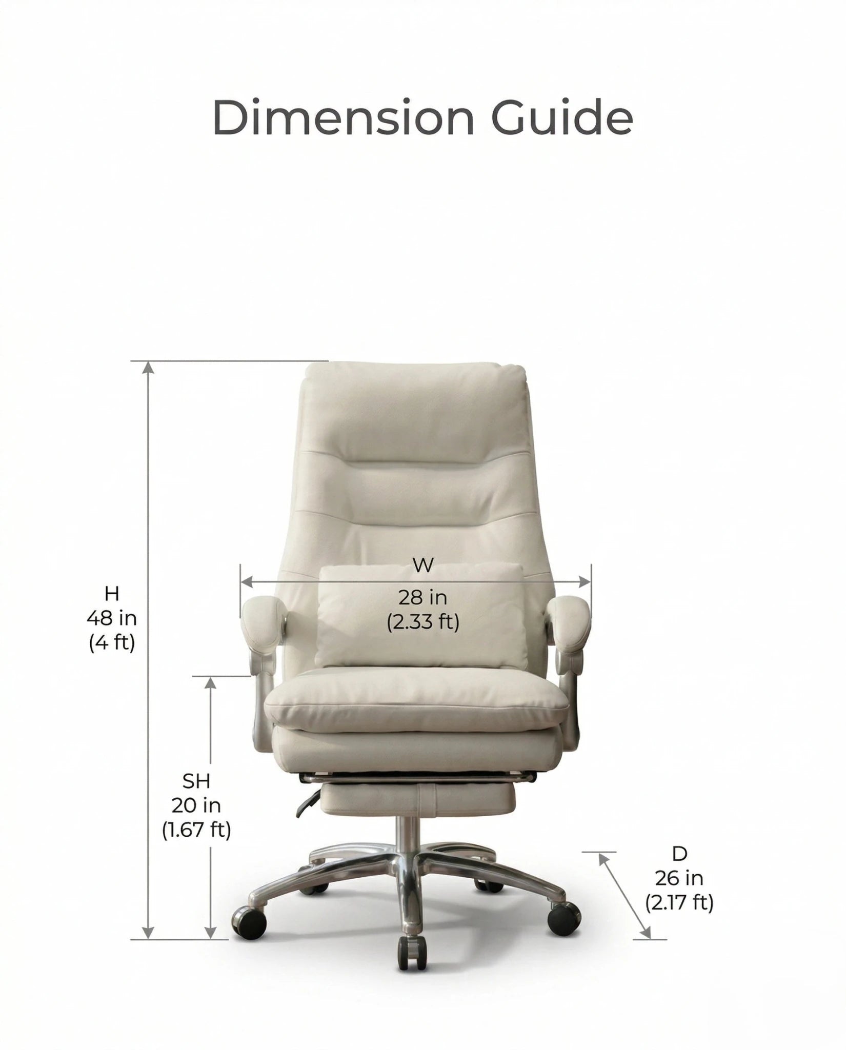 A white leather reclining office chair and modern executive desk chair by Arris Concepts Luxury Pvt. Ltd.