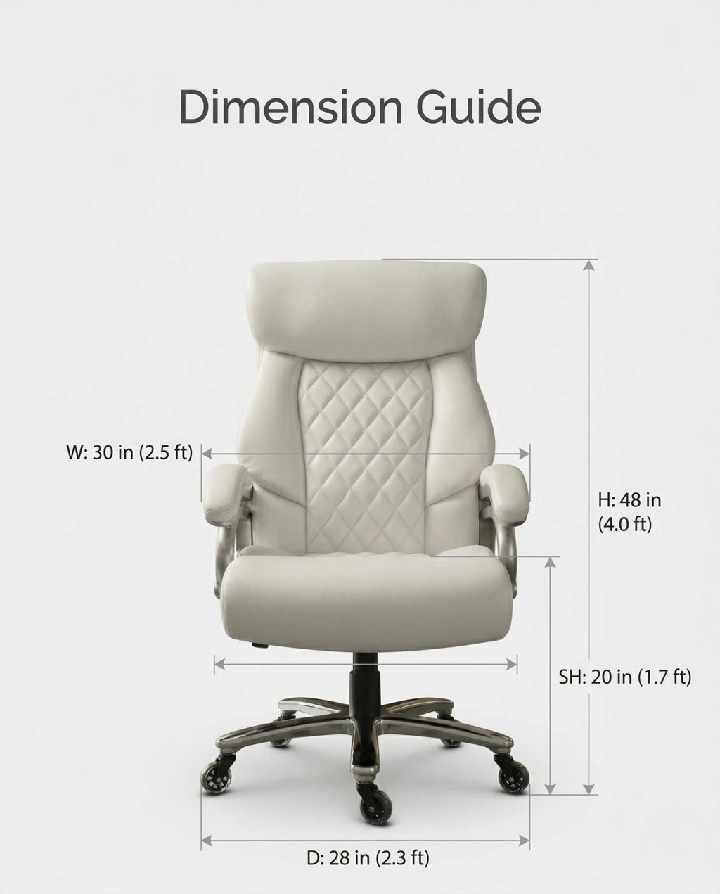 A white tufted executive desk chair and designer white home office seating by Arris Concepts Luxury Pvt. Ltd.